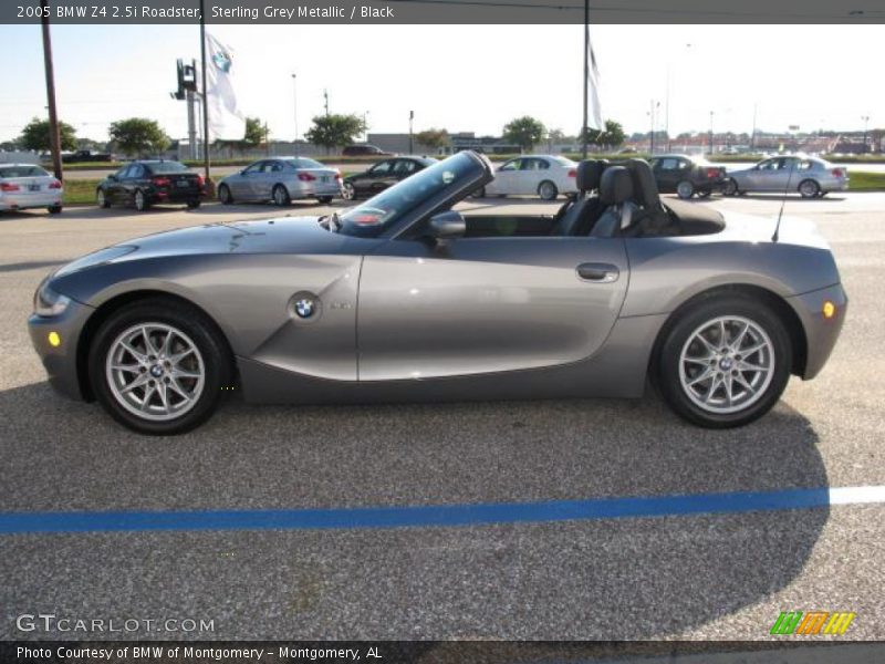 Sterling Grey Metallic / Black 2005 BMW Z4 2.5i Roadster