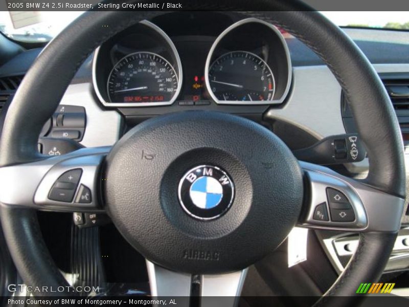 Sterling Grey Metallic / Black 2005 BMW Z4 2.5i Roadster