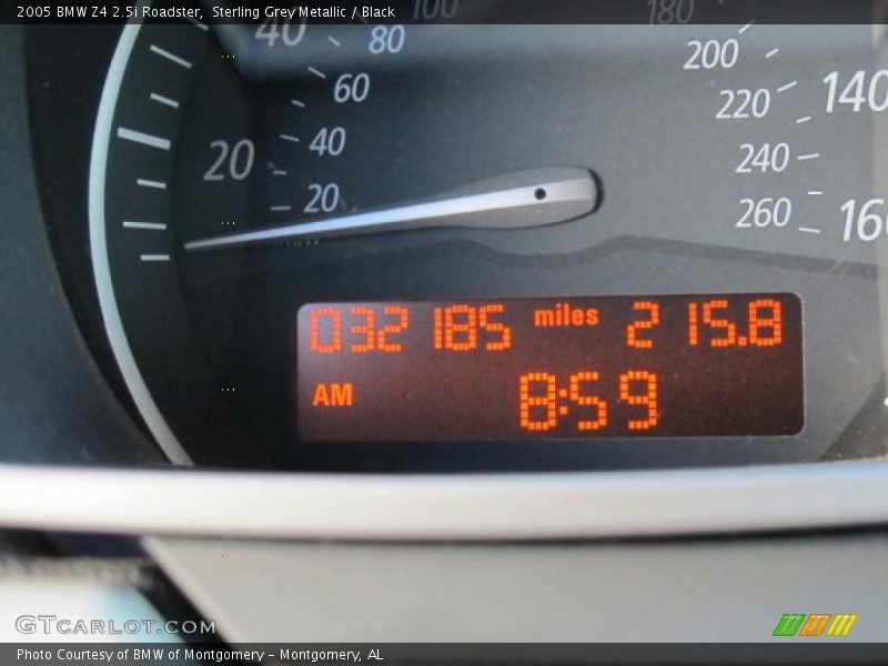 Sterling Grey Metallic / Black 2005 BMW Z4 2.5i Roadster