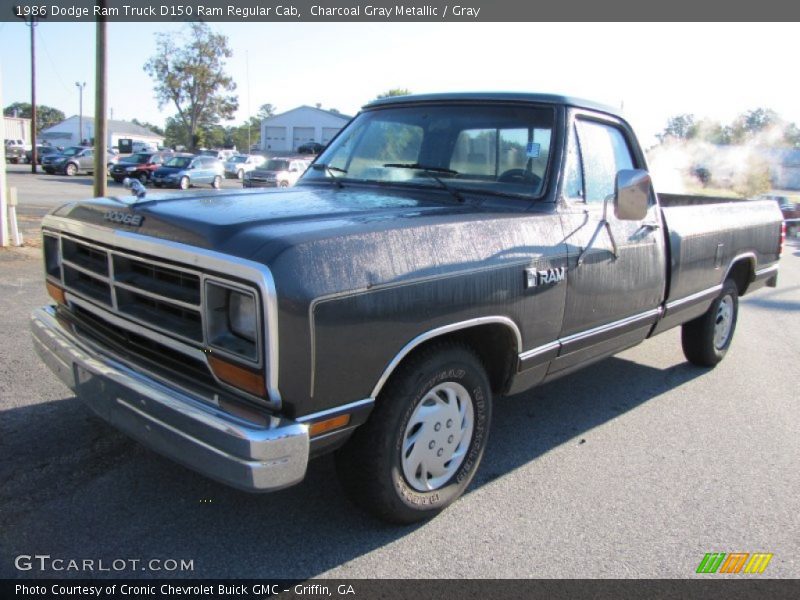 Charcoal Gray Metallic / Gray 1986 Dodge Ram Truck D150 Ram Regular Cab