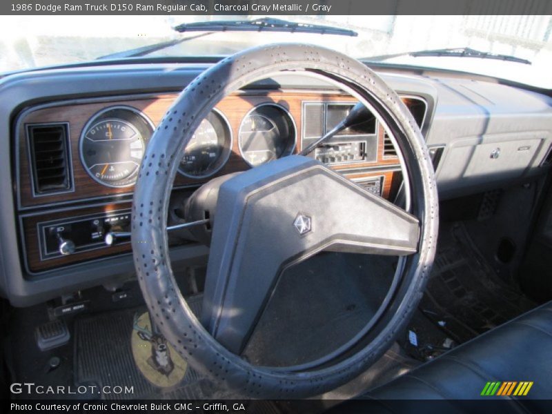 Charcoal Gray Metallic / Gray 1986 Dodge Ram Truck D150 Ram Regular Cab