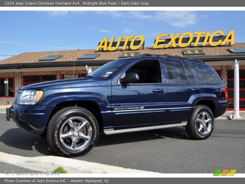 Midnight Blue Pearl / Dark Slate Gray 2004 Jeep Grand Cherokee Overland 4x4