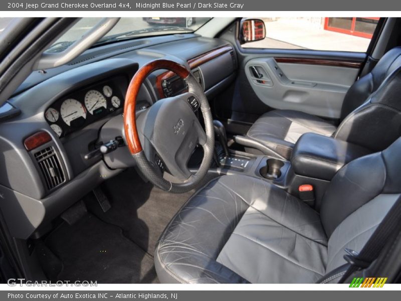 Midnight Blue Pearl / Dark Slate Gray 2004 Jeep Grand Cherokee Overland 4x4
