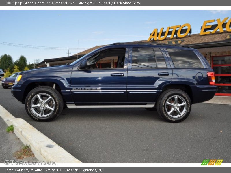 Midnight Blue Pearl / Dark Slate Gray 2004 Jeep Grand Cherokee Overland 4x4