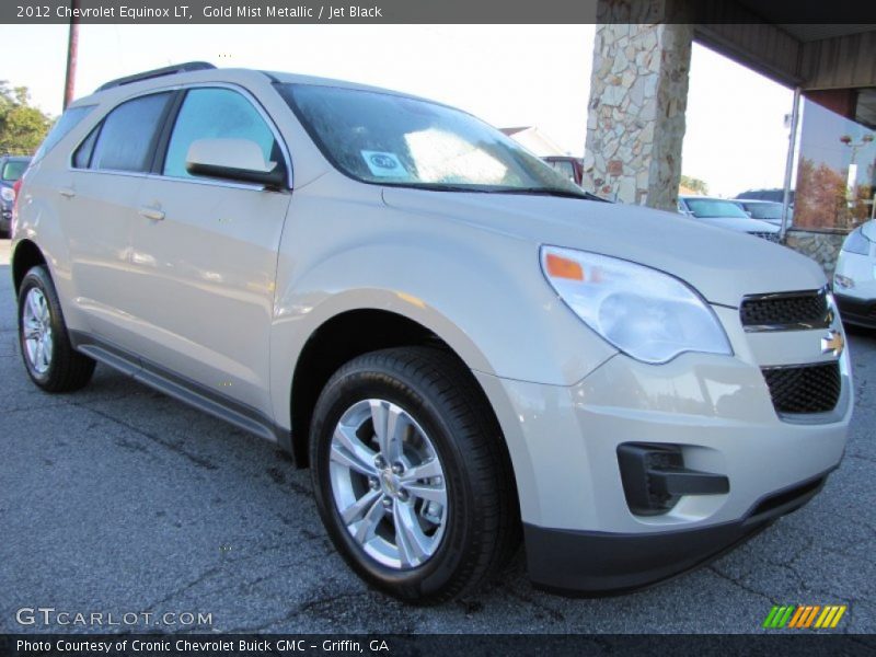 Gold Mist Metallic / Jet Black 2012 Chevrolet Equinox LT