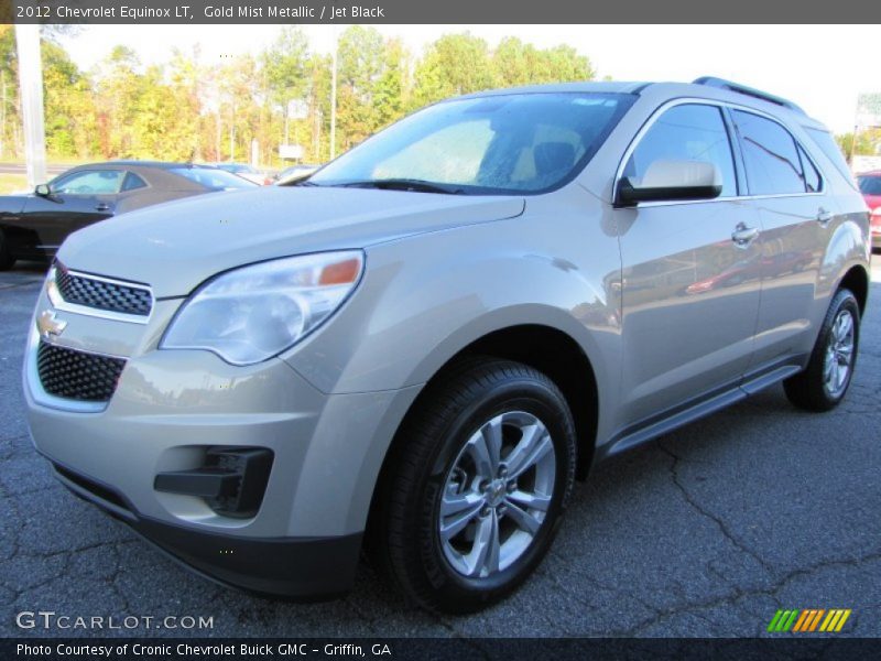 Gold Mist Metallic / Jet Black 2012 Chevrolet Equinox LT