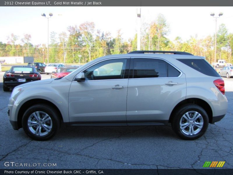 Gold Mist Metallic / Jet Black 2012 Chevrolet Equinox LT