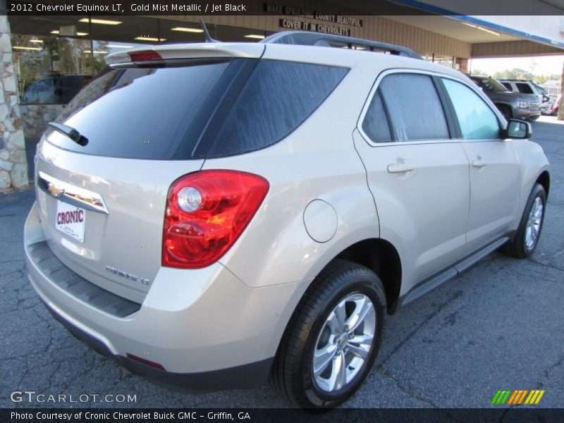 Gold Mist Metallic / Jet Black 2012 Chevrolet Equinox LT