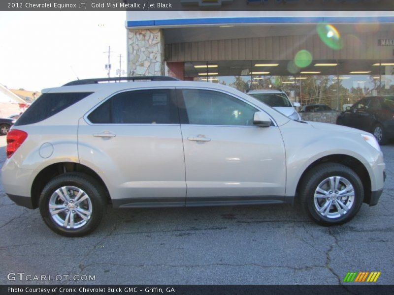 Gold Mist Metallic / Jet Black 2012 Chevrolet Equinox LT