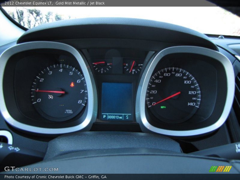 Gold Mist Metallic / Jet Black 2012 Chevrolet Equinox LT