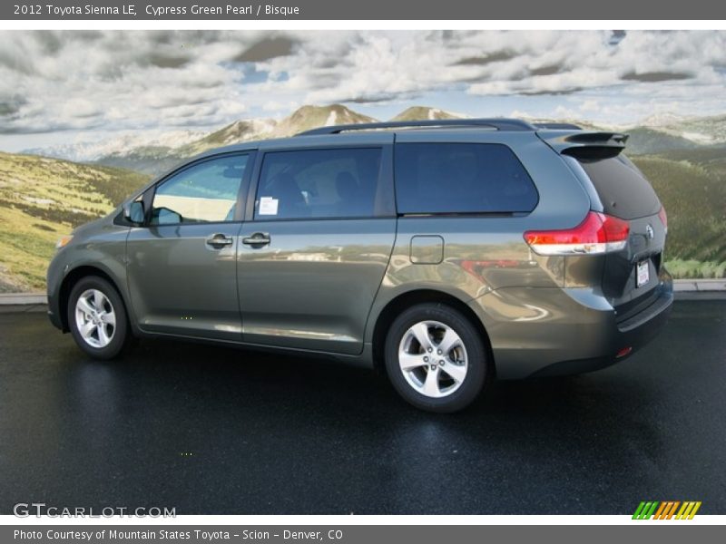 Cypress Green Pearl / Bisque 2012 Toyota Sienna LE