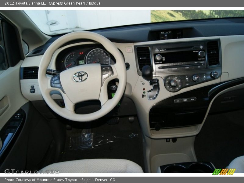 Cypress Green Pearl / Bisque 2012 Toyota Sienna LE