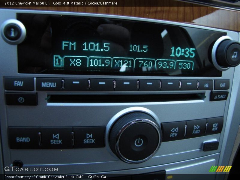 Gold Mist Metallic / Cocoa/Cashmere 2012 Chevrolet Malibu LT