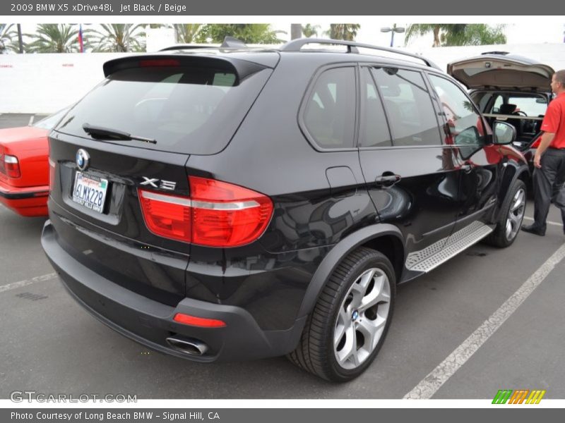 Jet Black / Beige 2009 BMW X5 xDrive48i