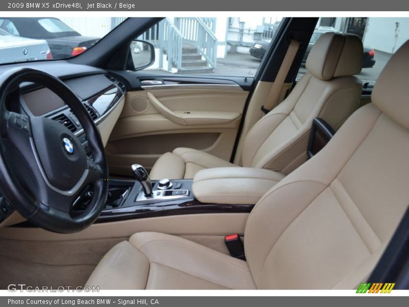 Jet Black / Beige 2009 BMW X5 xDrive48i