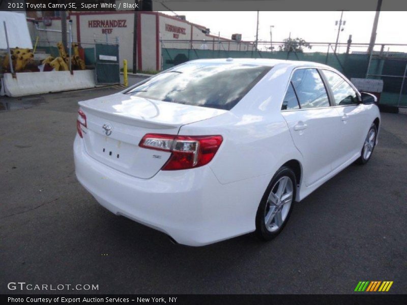 Super White / Black 2012 Toyota Camry SE