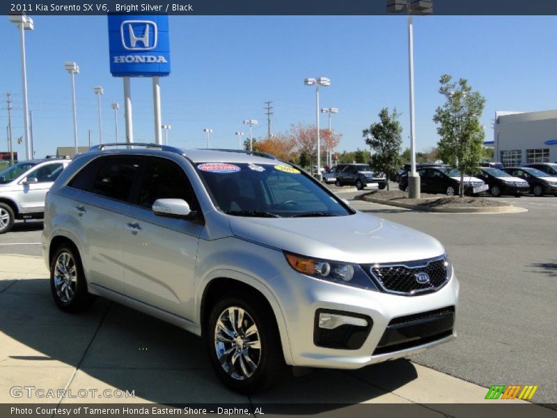 Bright Silver / Black 2011 Kia Sorento SX V6