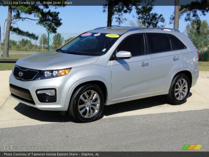 Bright Silver / Black 2011 Kia Sorento SX V6