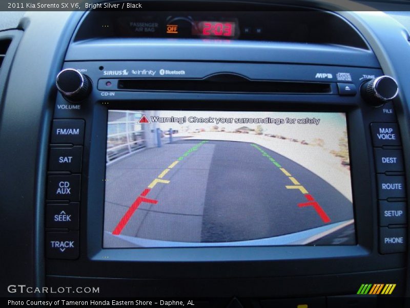 Bright Silver / Black 2011 Kia Sorento SX V6