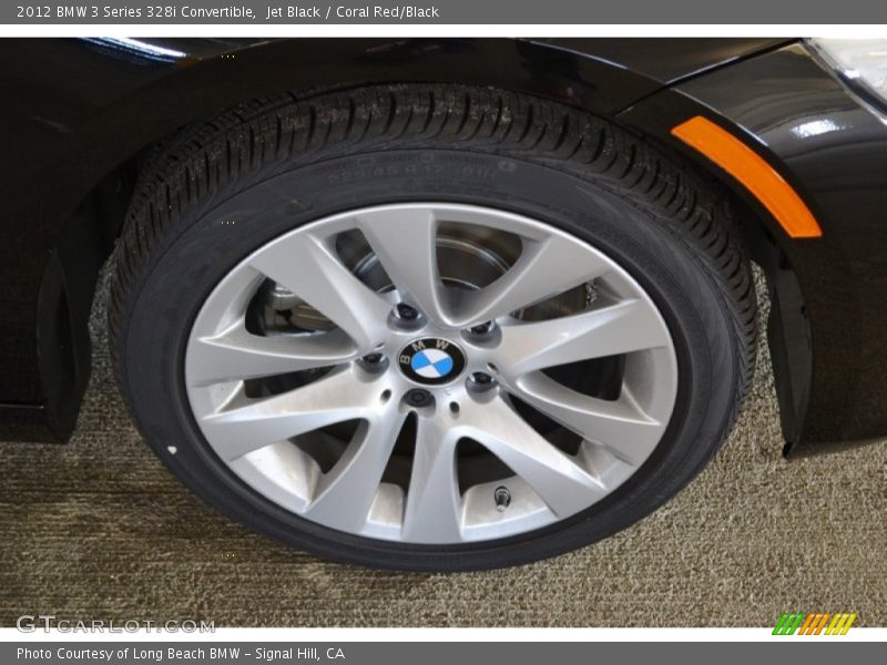 Jet Black / Coral Red/Black 2012 BMW 3 Series 328i Convertible