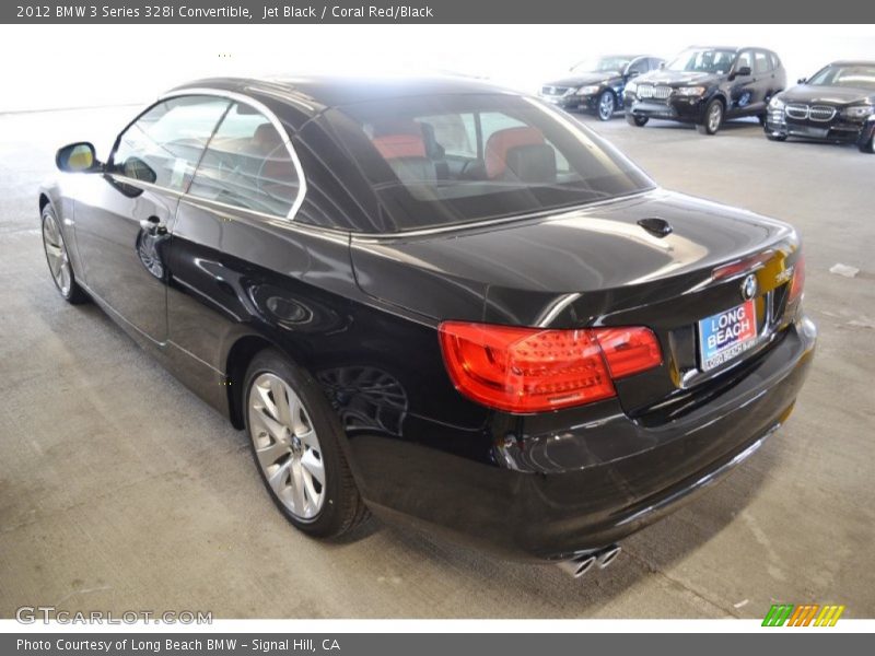 Jet Black / Coral Red/Black 2012 BMW 3 Series 328i Convertible