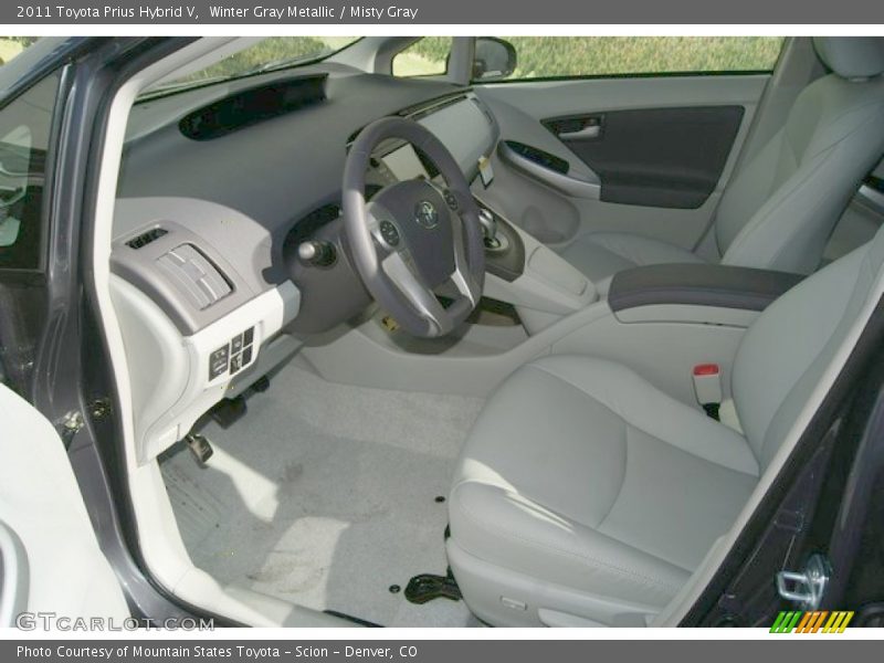 Winter Gray Metallic / Misty Gray 2011 Toyota Prius Hybrid V