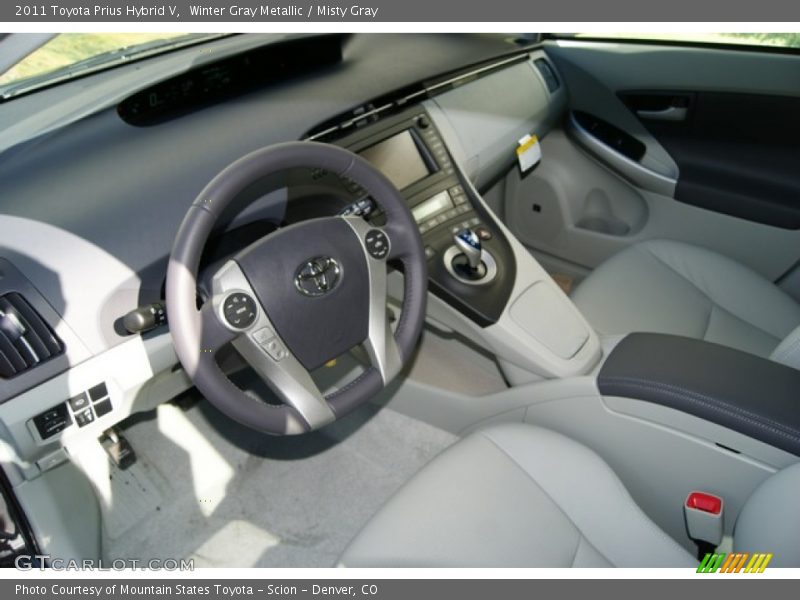 Winter Gray Metallic / Misty Gray 2011 Toyota Prius Hybrid V
