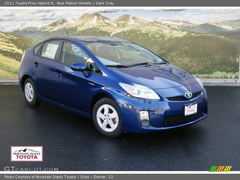 Blue Ribbon Metallic / Dark Gray 2011 Toyota Prius Hybrid III