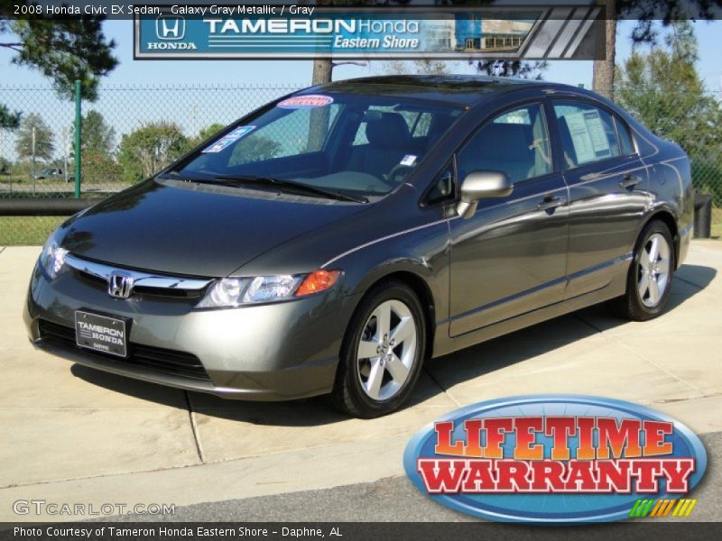 Galaxy Gray Metallic / Gray 2008 Honda Civic EX Sedan