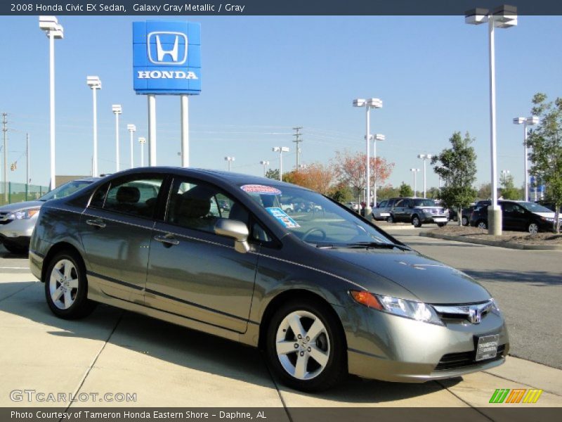 Galaxy Gray Metallic / Gray 2008 Honda Civic EX Sedan