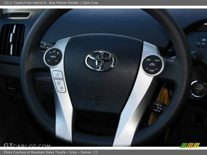 Blue Ribbon Metallic / Dark Gray 2011 Toyota Prius Hybrid III