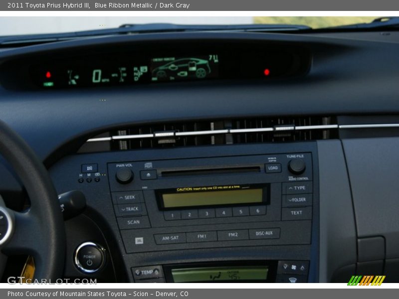 Blue Ribbon Metallic / Dark Gray 2011 Toyota Prius Hybrid III