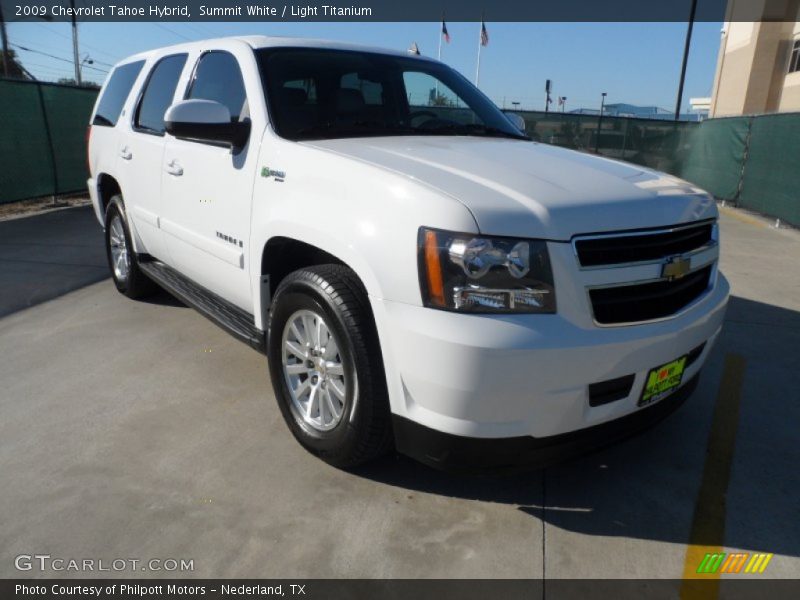 Summit White / Light Titanium 2009 Chevrolet Tahoe Hybrid