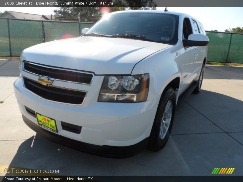 Summit White / Light Titanium 2009 Chevrolet Tahoe Hybrid