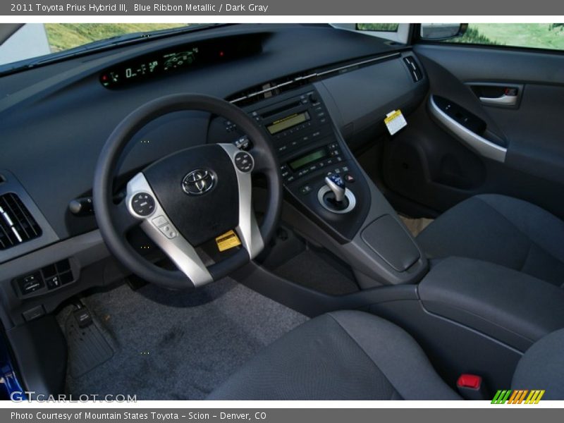 Blue Ribbon Metallic / Dark Gray 2011 Toyota Prius Hybrid III
