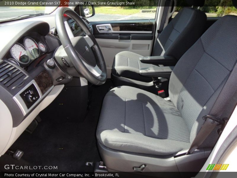Stone White / Dark Slate Gray/Light Shale 2010 Dodge Grand Caravan SXT