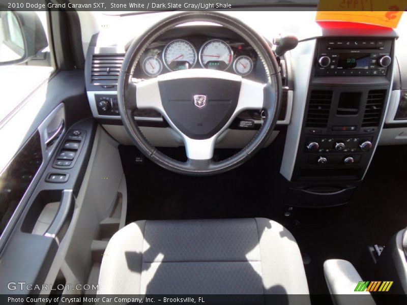Stone White / Dark Slate Gray/Light Shale 2010 Dodge Grand Caravan SXT