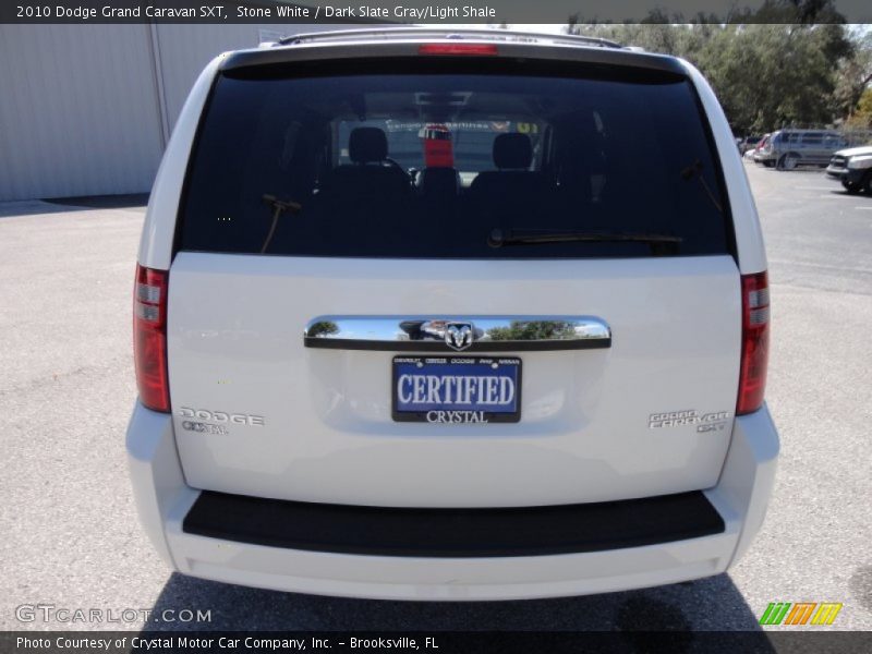 Stone White / Dark Slate Gray/Light Shale 2010 Dodge Grand Caravan SXT