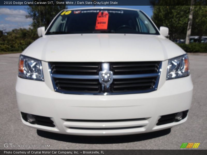 Stone White / Dark Slate Gray/Light Shale 2010 Dodge Grand Caravan SXT