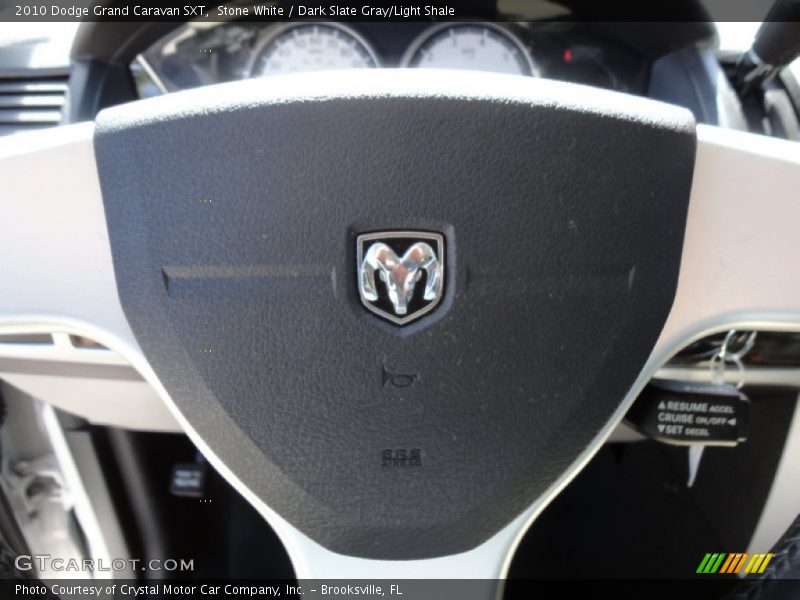 Stone White / Dark Slate Gray/Light Shale 2010 Dodge Grand Caravan SXT