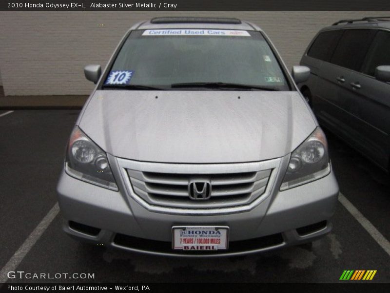 Alabaster Silver Metallic / Gray 2010 Honda Odyssey EX-L