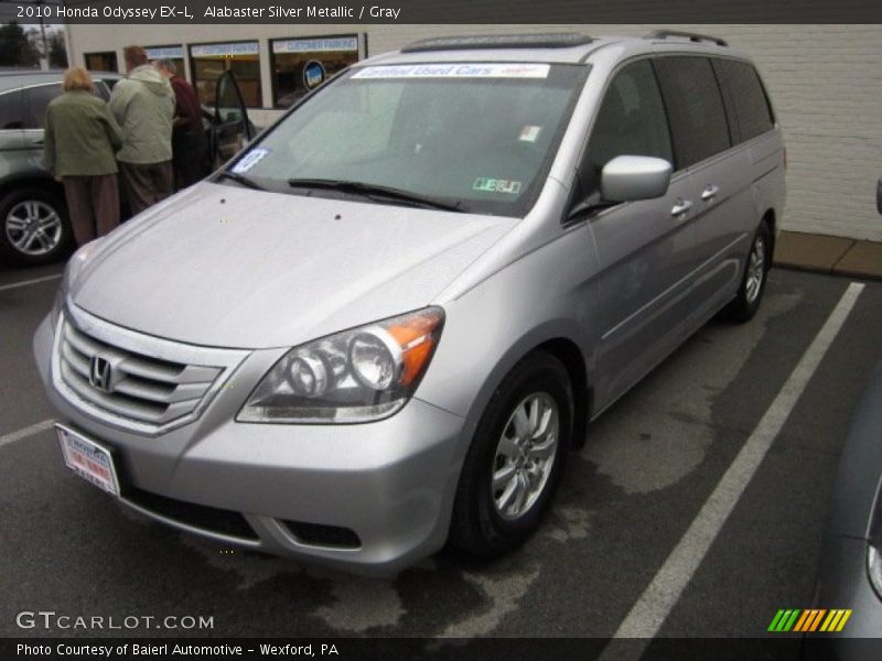 Alabaster Silver Metallic / Gray 2010 Honda Odyssey EX-L
