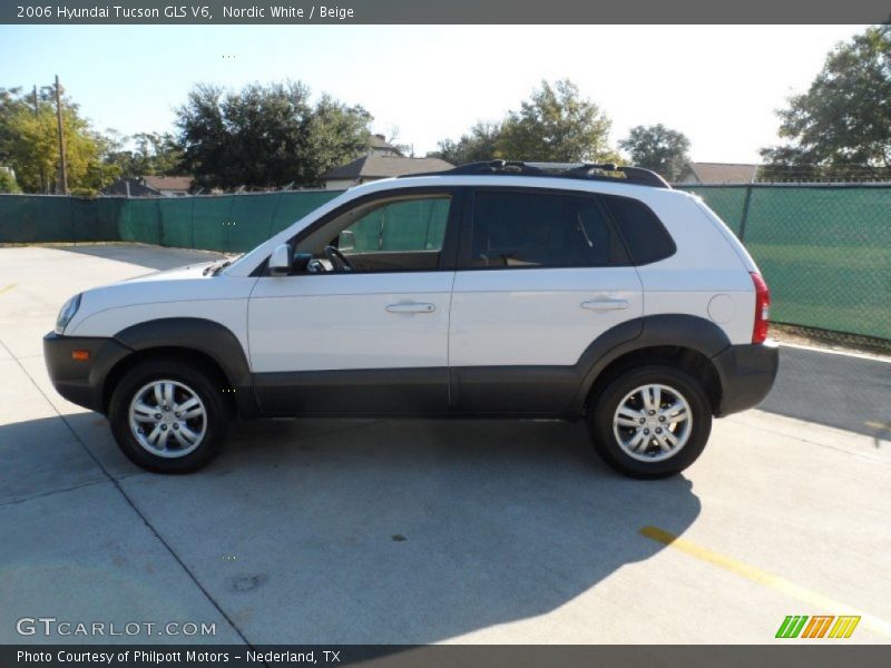 Nordic White / Beige 2006 Hyundai Tucson GLS V6