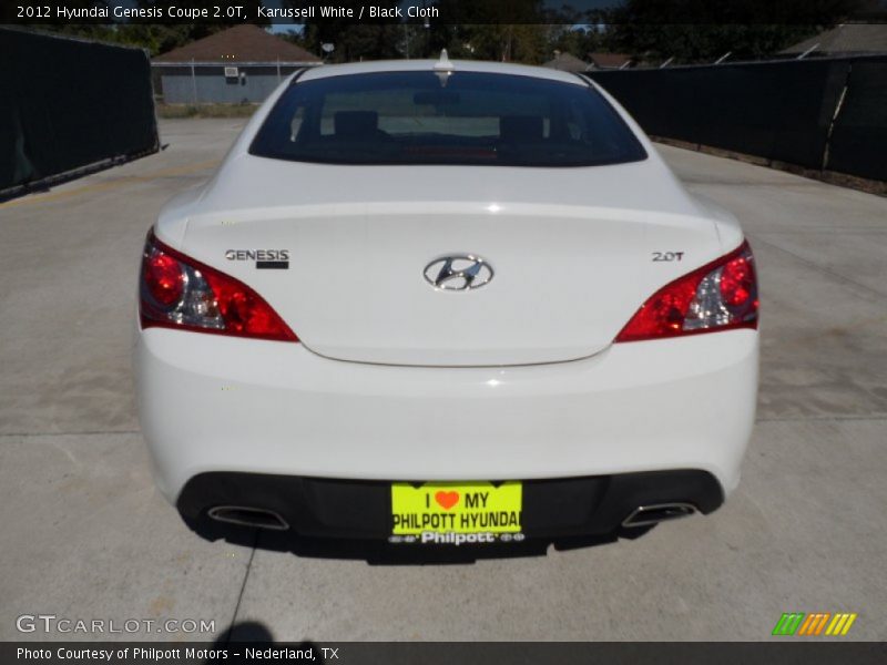 Karussell White / Black Cloth 2012 Hyundai Genesis Coupe 2.0T