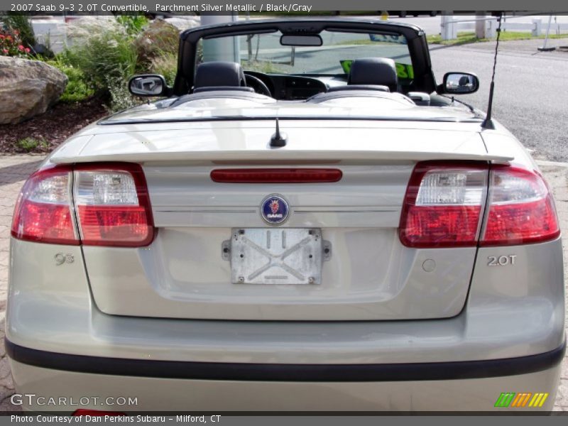 Parchment Silver Metallic / Black/Gray 2007 Saab 9-3 2.0T Convertible
