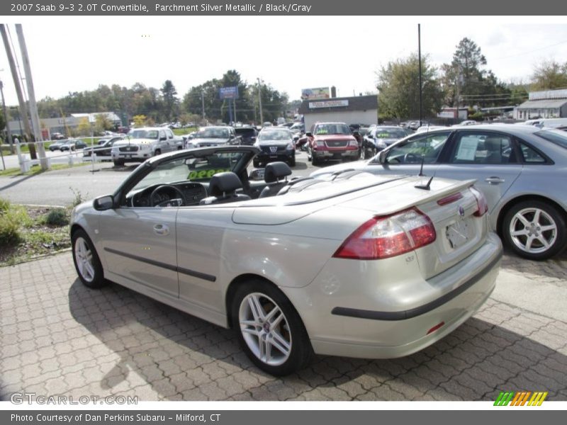 Parchment Silver Metallic / Black/Gray 2007 Saab 9-3 2.0T Convertible