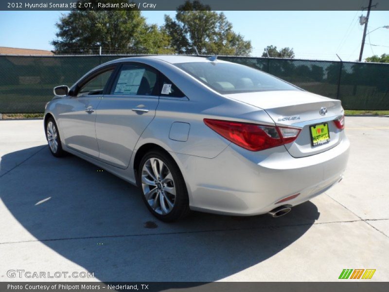 Radiant Silver / Gray 2012 Hyundai Sonata SE 2.0T