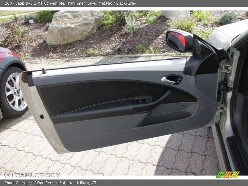Parchment Silver Metallic / Black/Gray 2007 Saab 9-3 2.0T Convertible