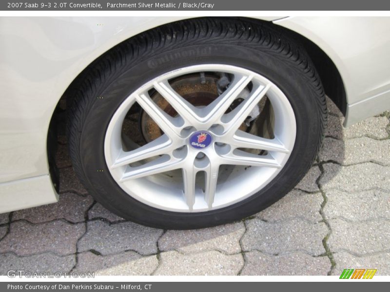 Parchment Silver Metallic / Black/Gray 2007 Saab 9-3 2.0T Convertible