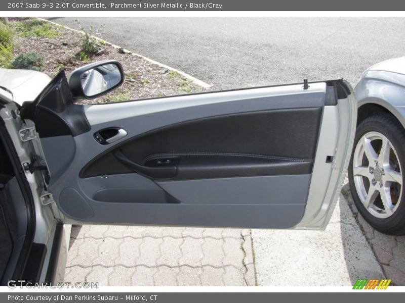 Parchment Silver Metallic / Black/Gray 2007 Saab 9-3 2.0T Convertible